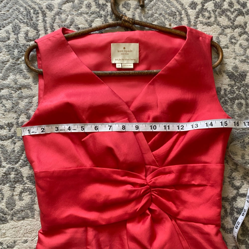 Kate Spade Mina Silk Blend Sheath Dress in Watermelon - Picture 7 of 8